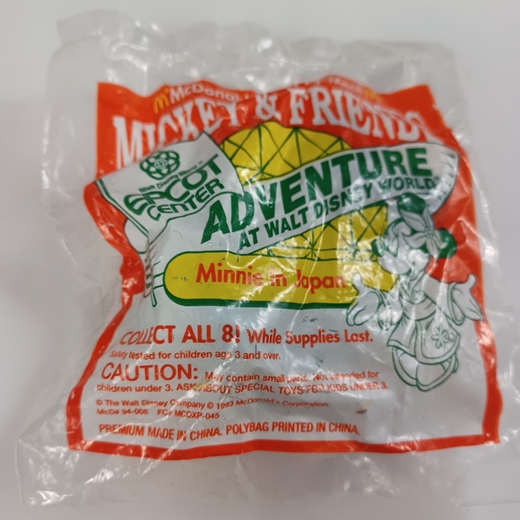 McDonalds Happy Meal Toy NEW Disney Epcot Center -Minnie In Japan-1993 - Picture 2 of 6